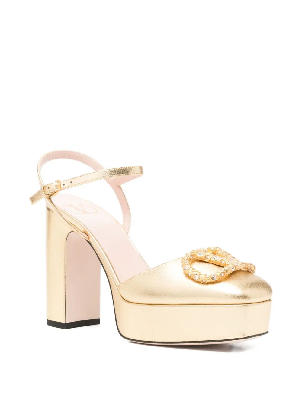 Valentino Garavani Pre-Owned 117 mm VLogo Signature pumps - Goud