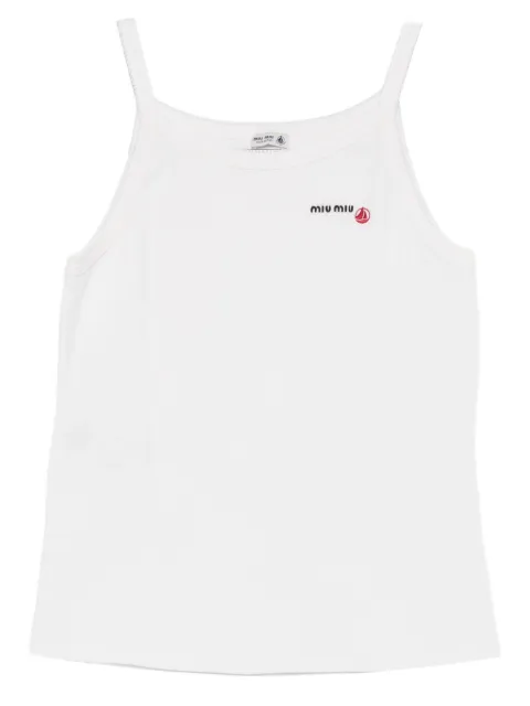 Miu Miu Pre-Owned camiseta bordada en colaboración con Petit Bateau