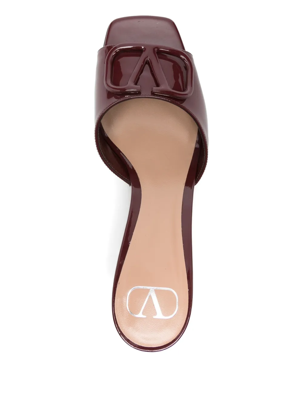 Pre-owned Valentino Garavani 60mm Vlogo Leather Sandals In Red