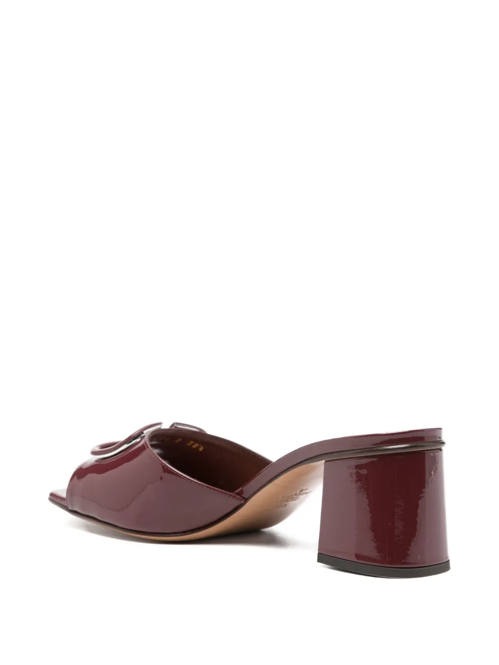 Pre-owned Valentino Garavani 60mm Vlogo Leather Sandals In Red