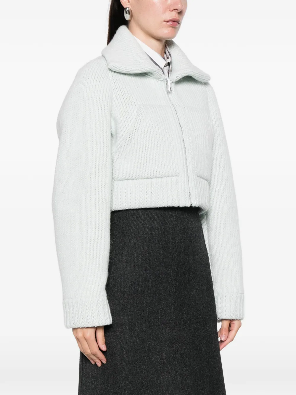 N°21 Zip Cardigan In Green