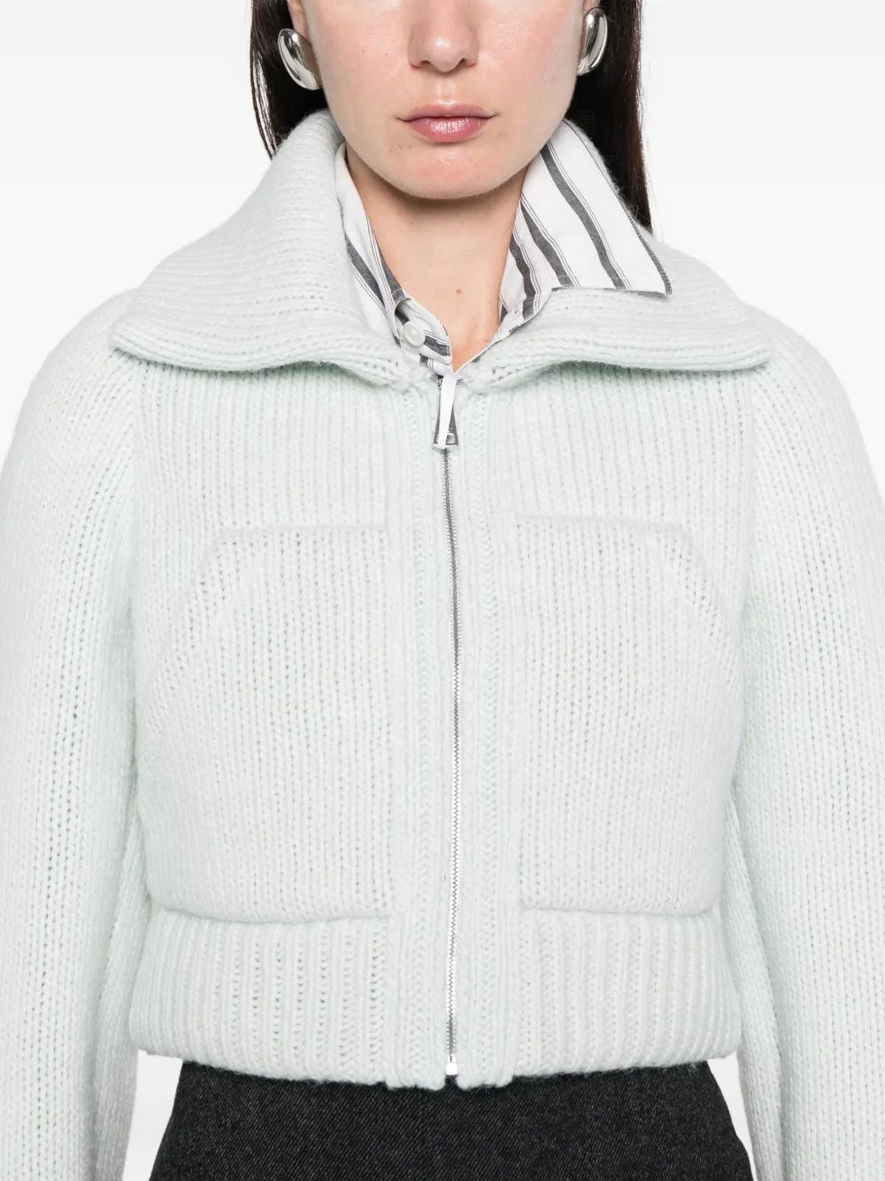 N°21 Zip Cardigan In Green