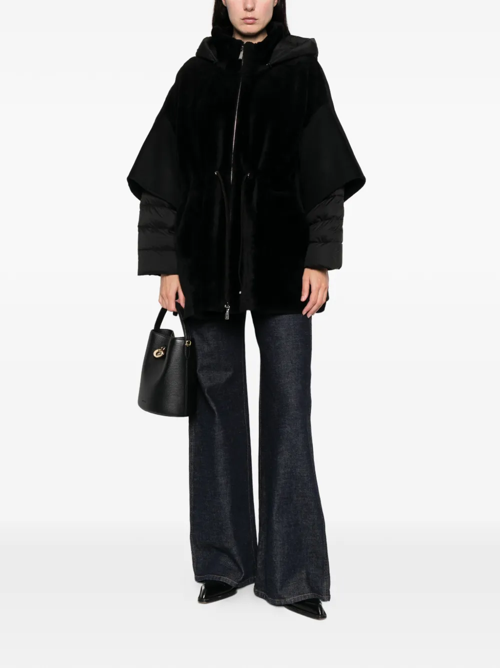 Moorer Raja jack met lange mouwen Zwart