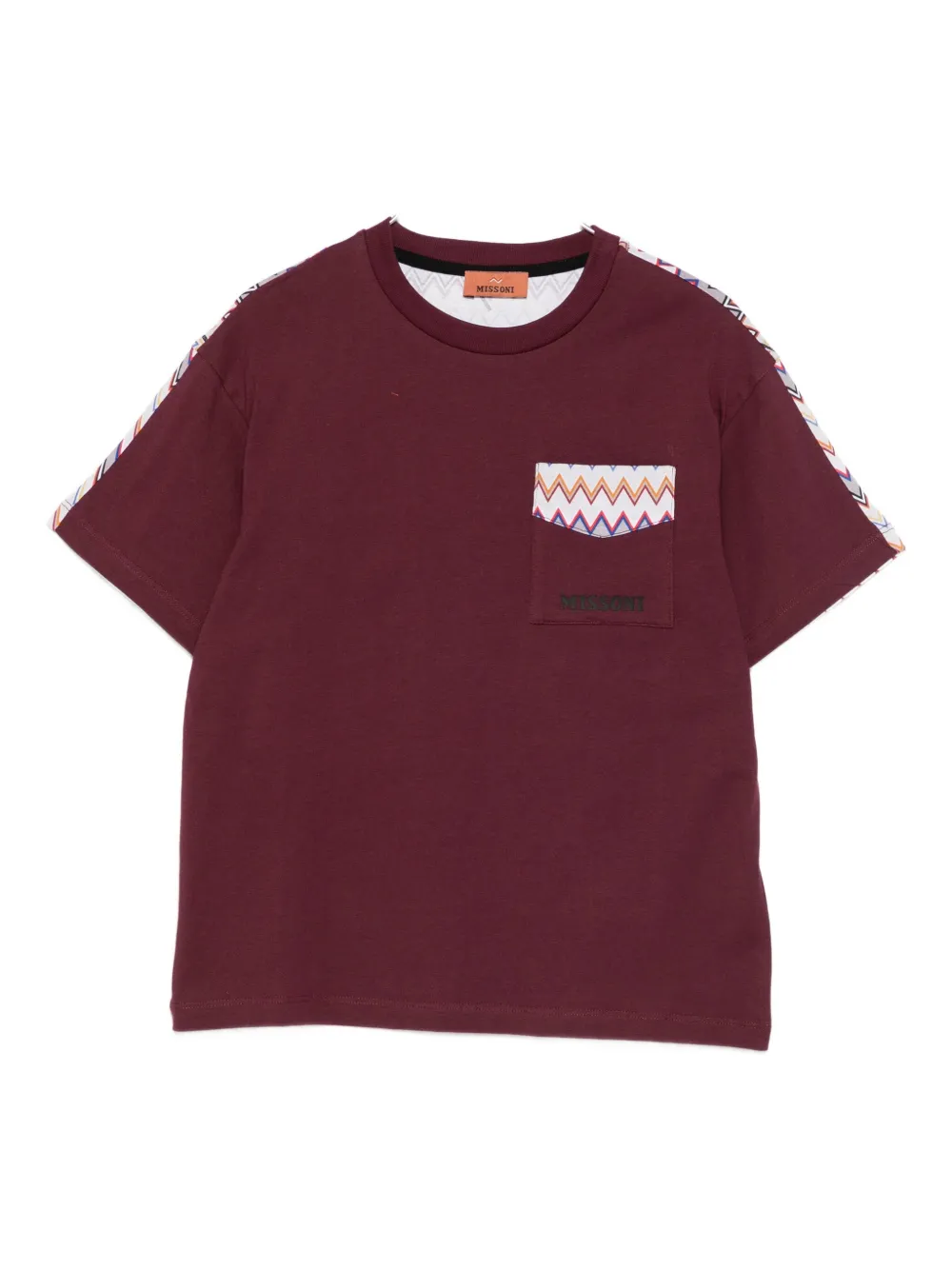 Missoni Printes-pocket T-shirt In Burgundy