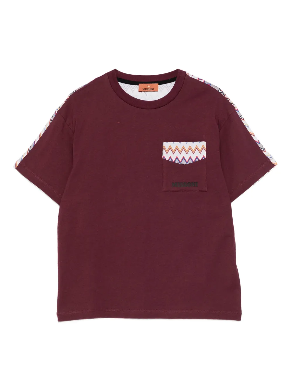 Missoni Kids printes-pocket T-shirt - Viola