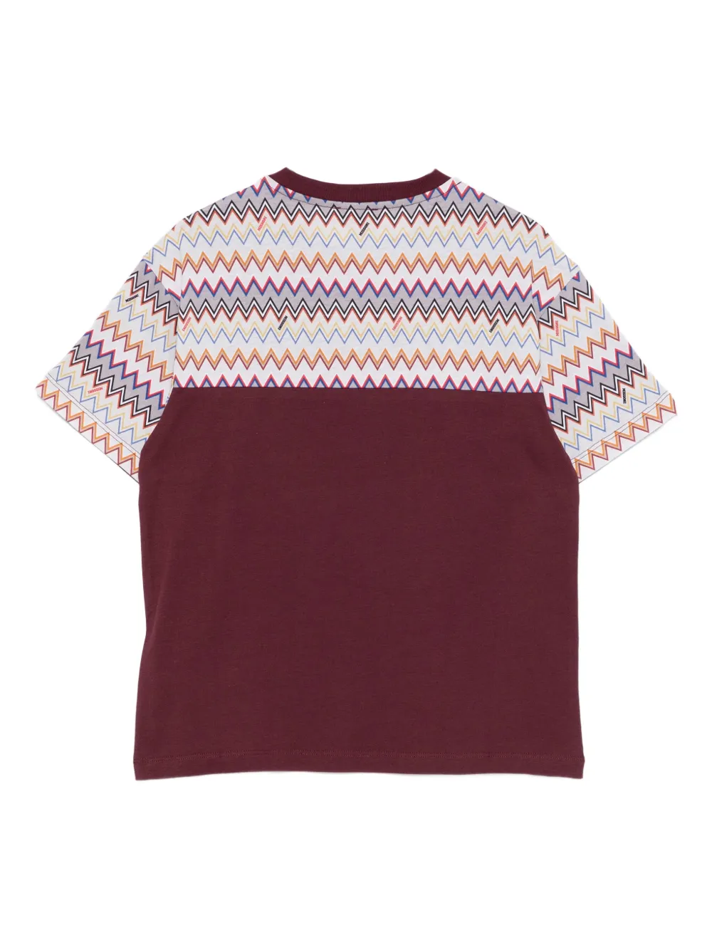 Missoni Kids T-shirt met print en zak Paars