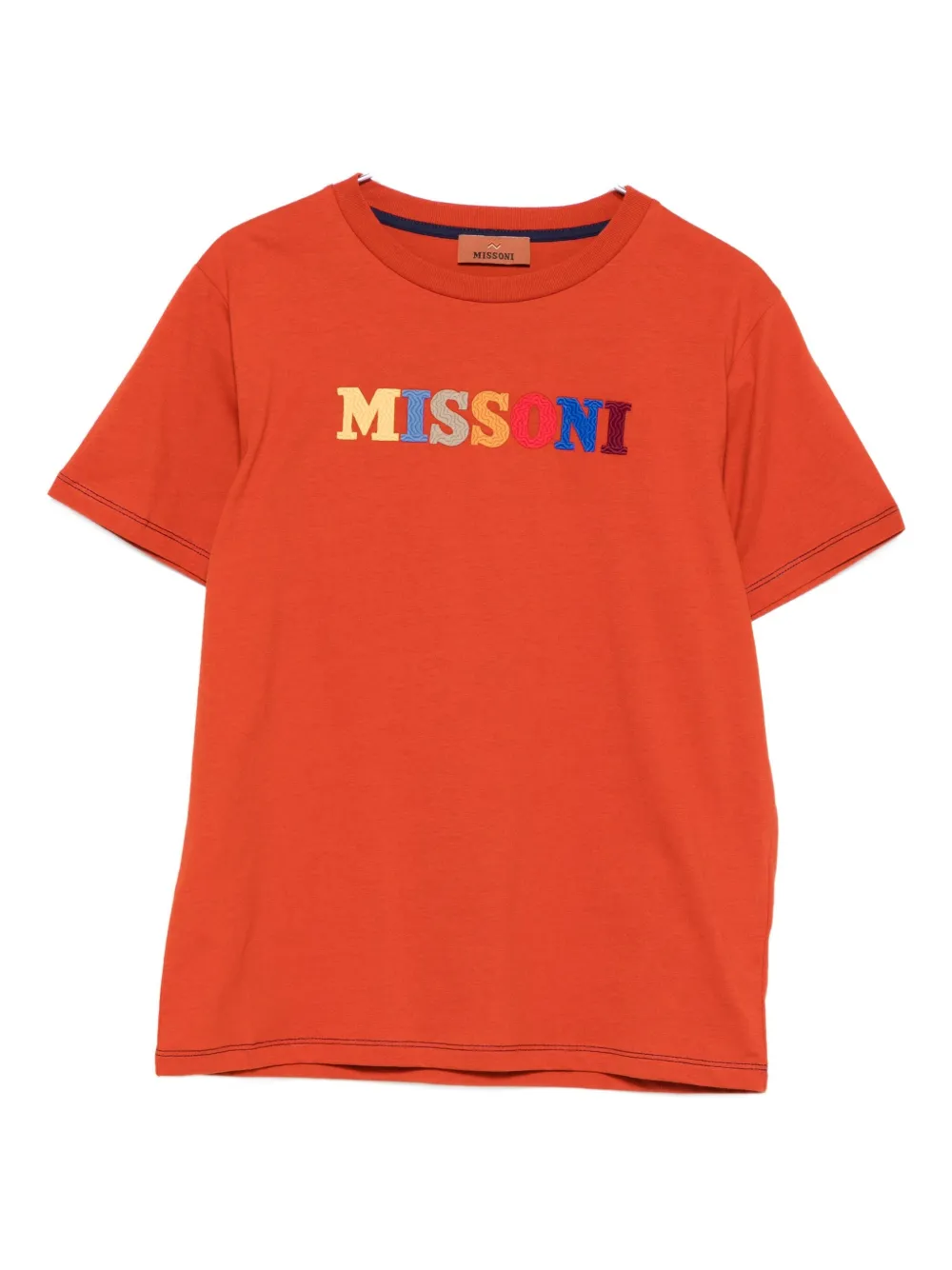 Missoni Logo T-shirt In Orange