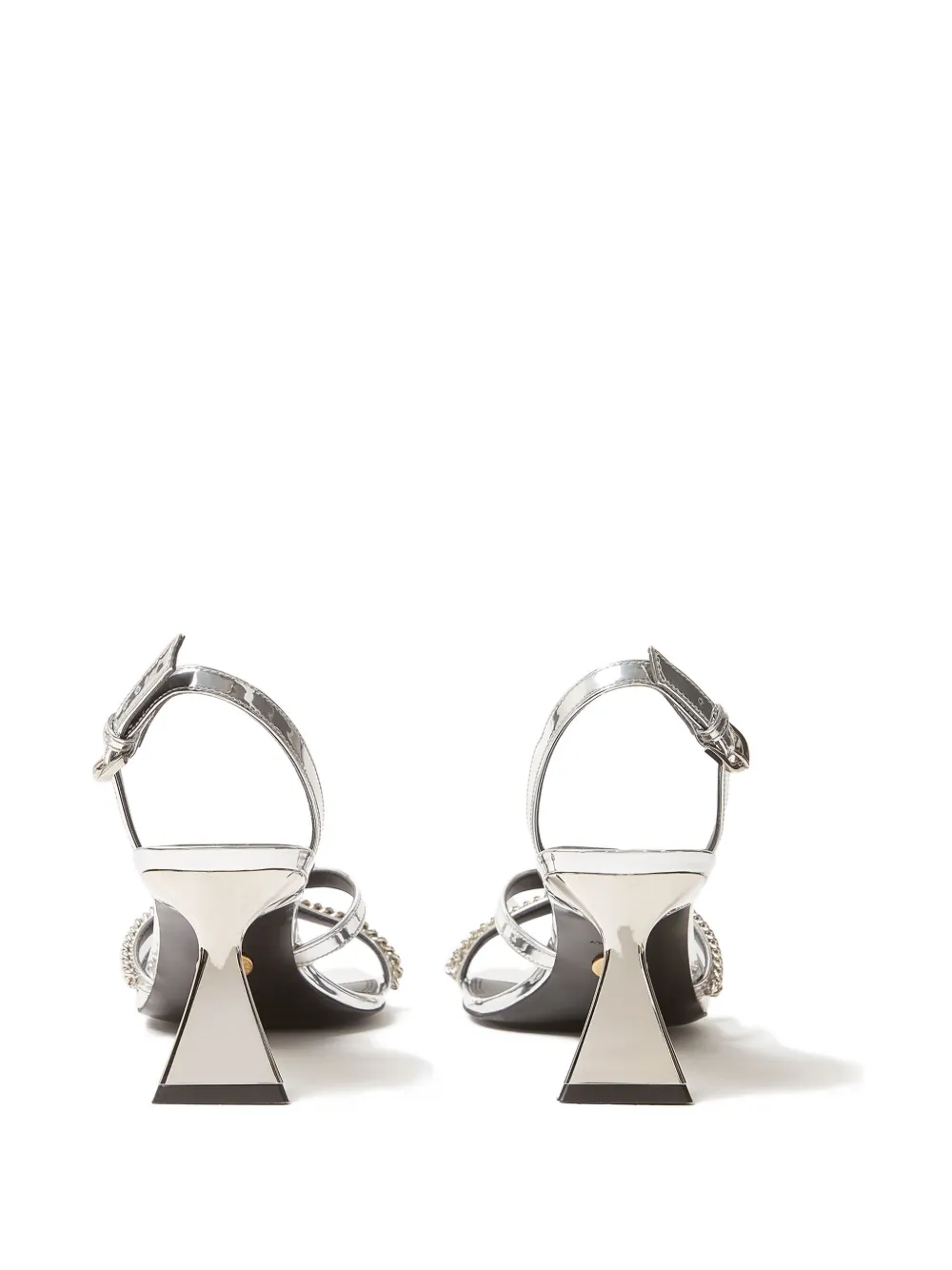 Stella McCartney Sandalen met kettingbandje Zilver