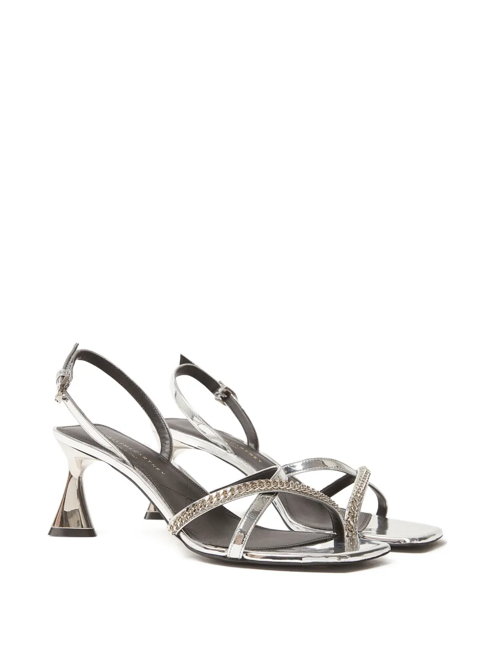 Stella McCartney Sandalen met kettingbandje Zilver