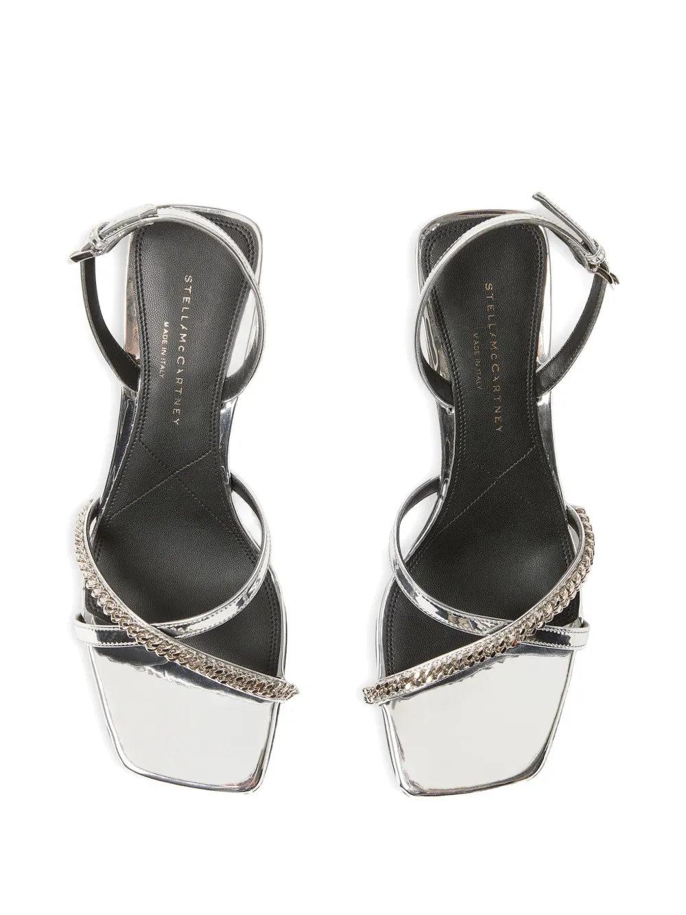 Stella McCartney Sandalen met kettingbandje Zilver
