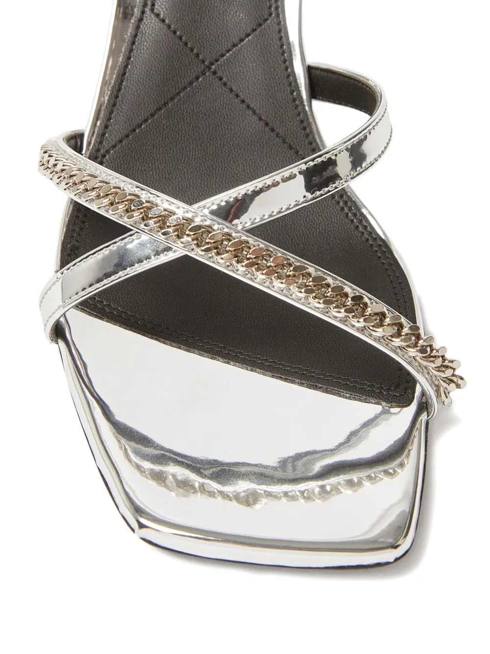 Stella McCartney Sandalen met kettingbandje Zilver