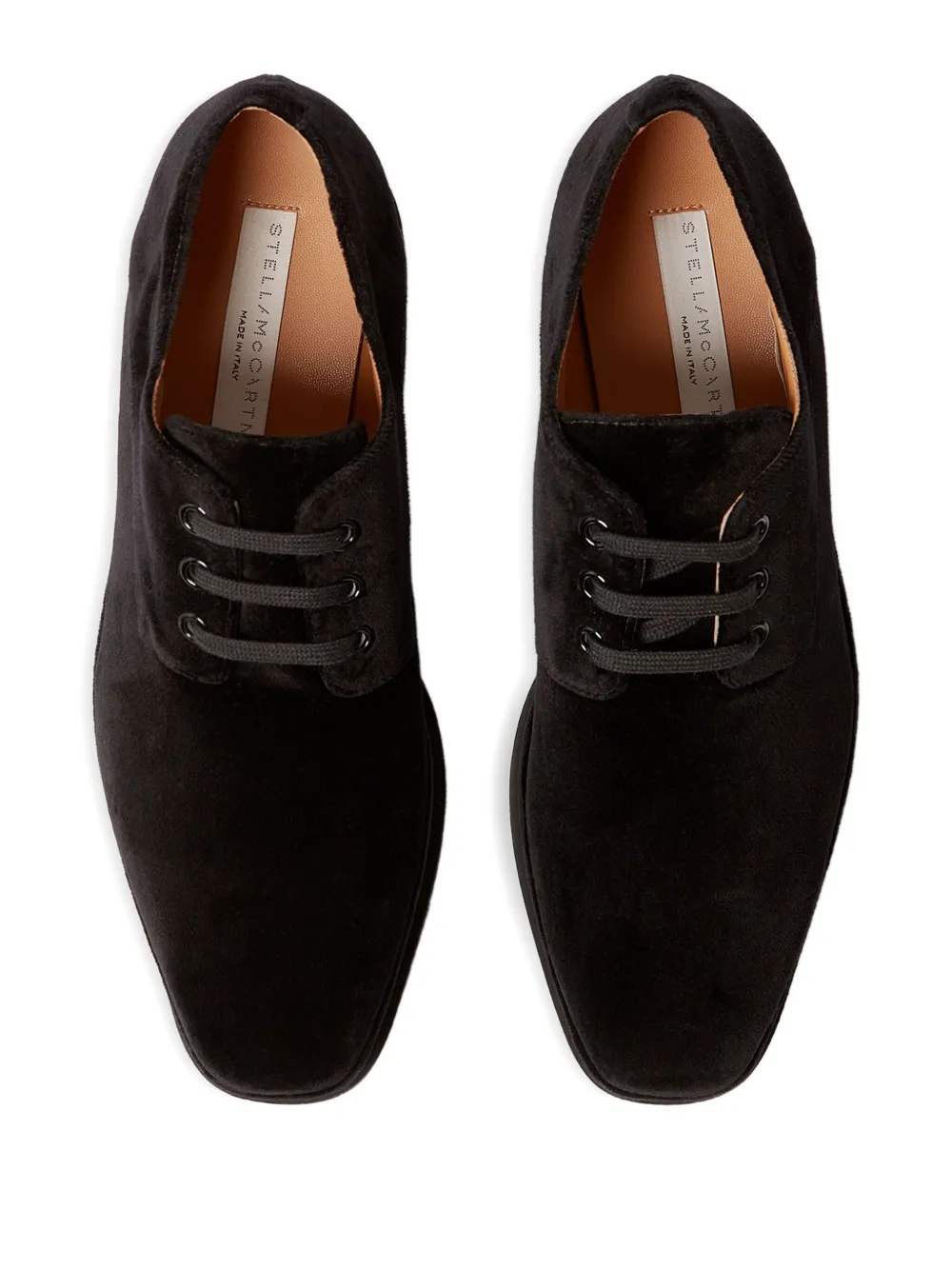 Stella Mccartney 55mm Elyse Velvet Platform Lace-up Sneakers In Black