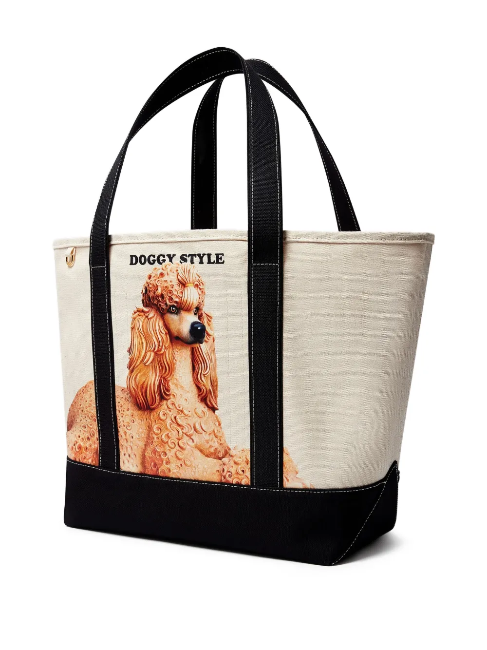 Stella McCartney Shopper met hondenprint - Beige