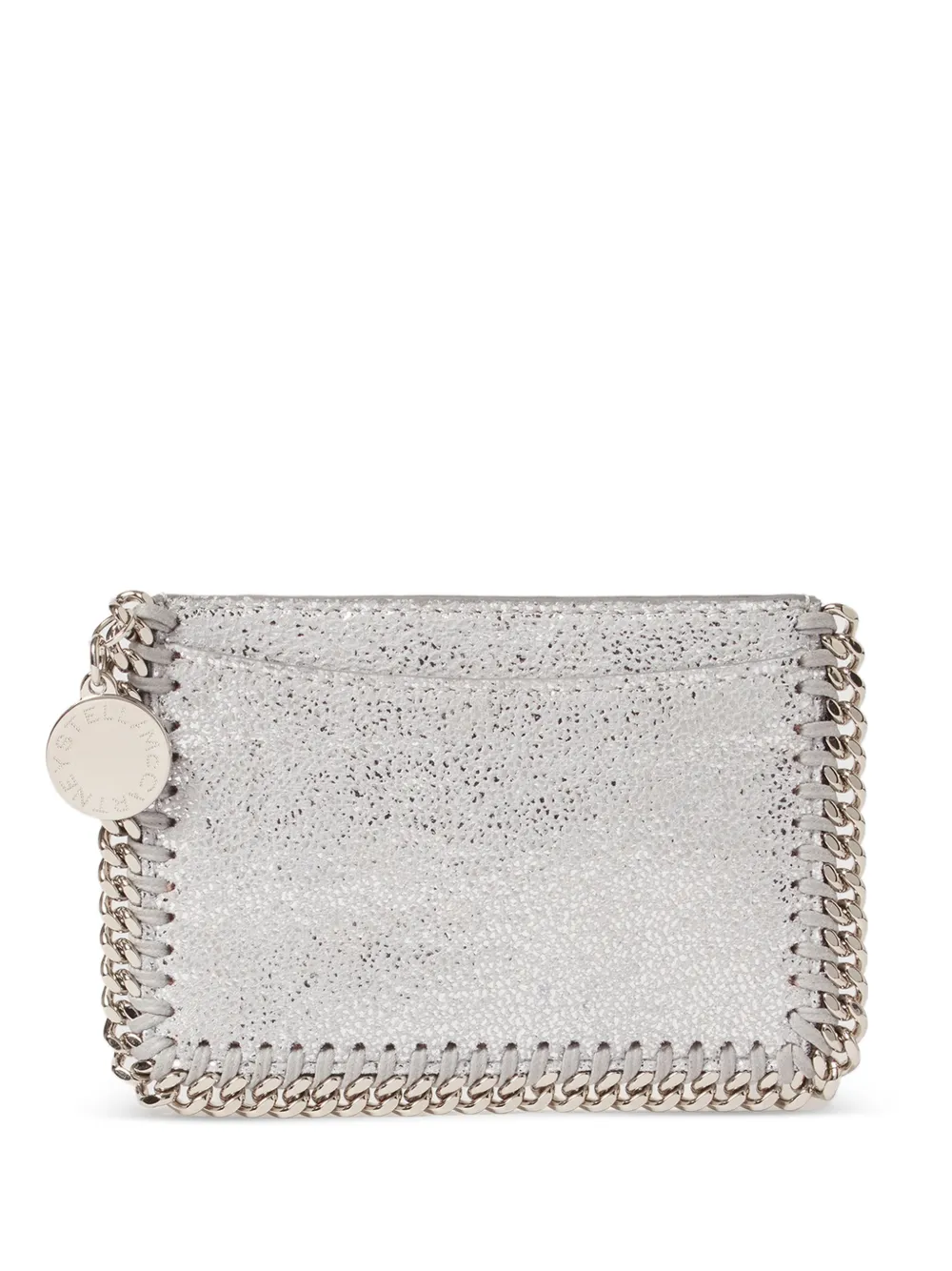 Stella McCartney Falabella chain-embellished card holder - Argento