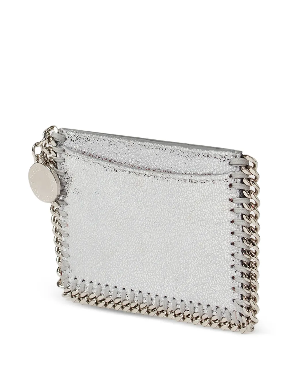  Stella Mccartney Falabella Chain-embellished Card Holder - Silver 