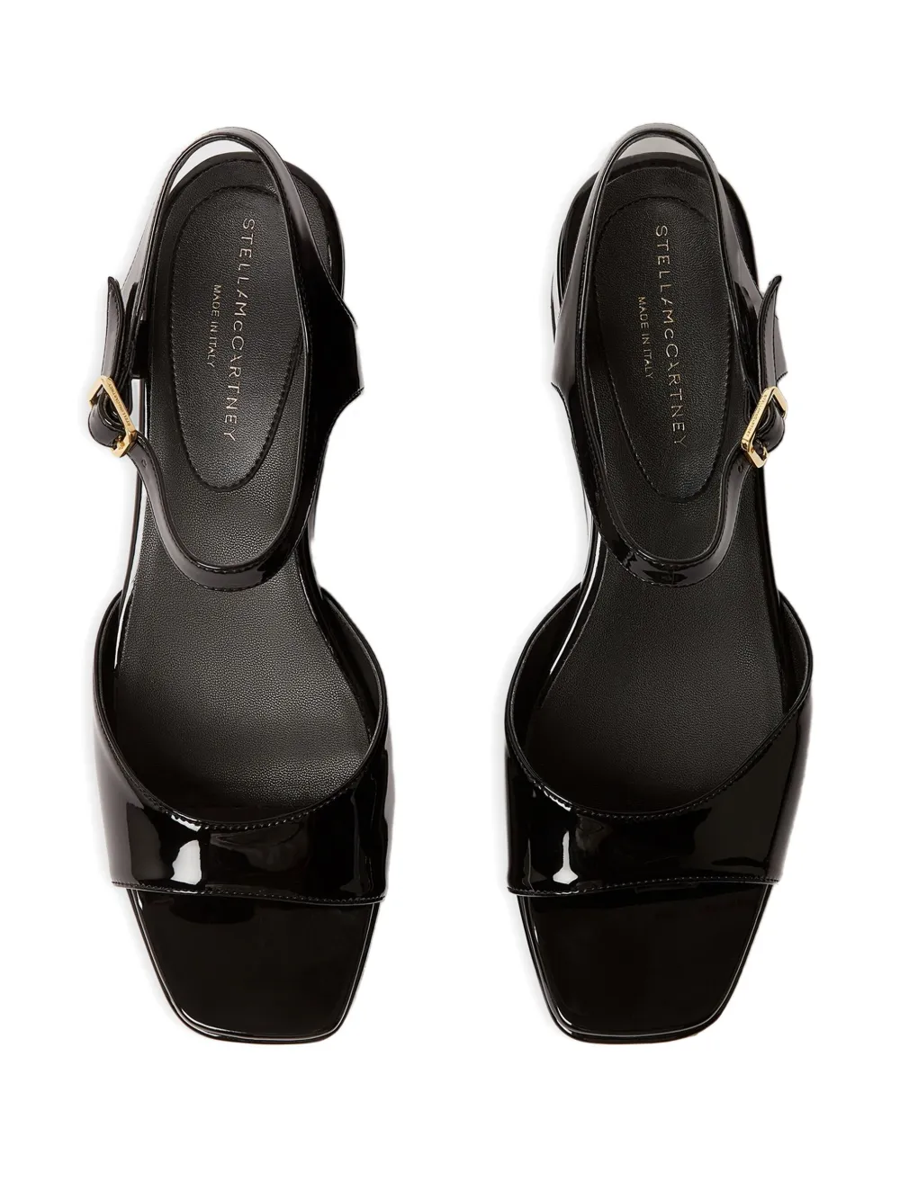 Stella McCartney Sandalen met plateauzool hak en gesp Zwart