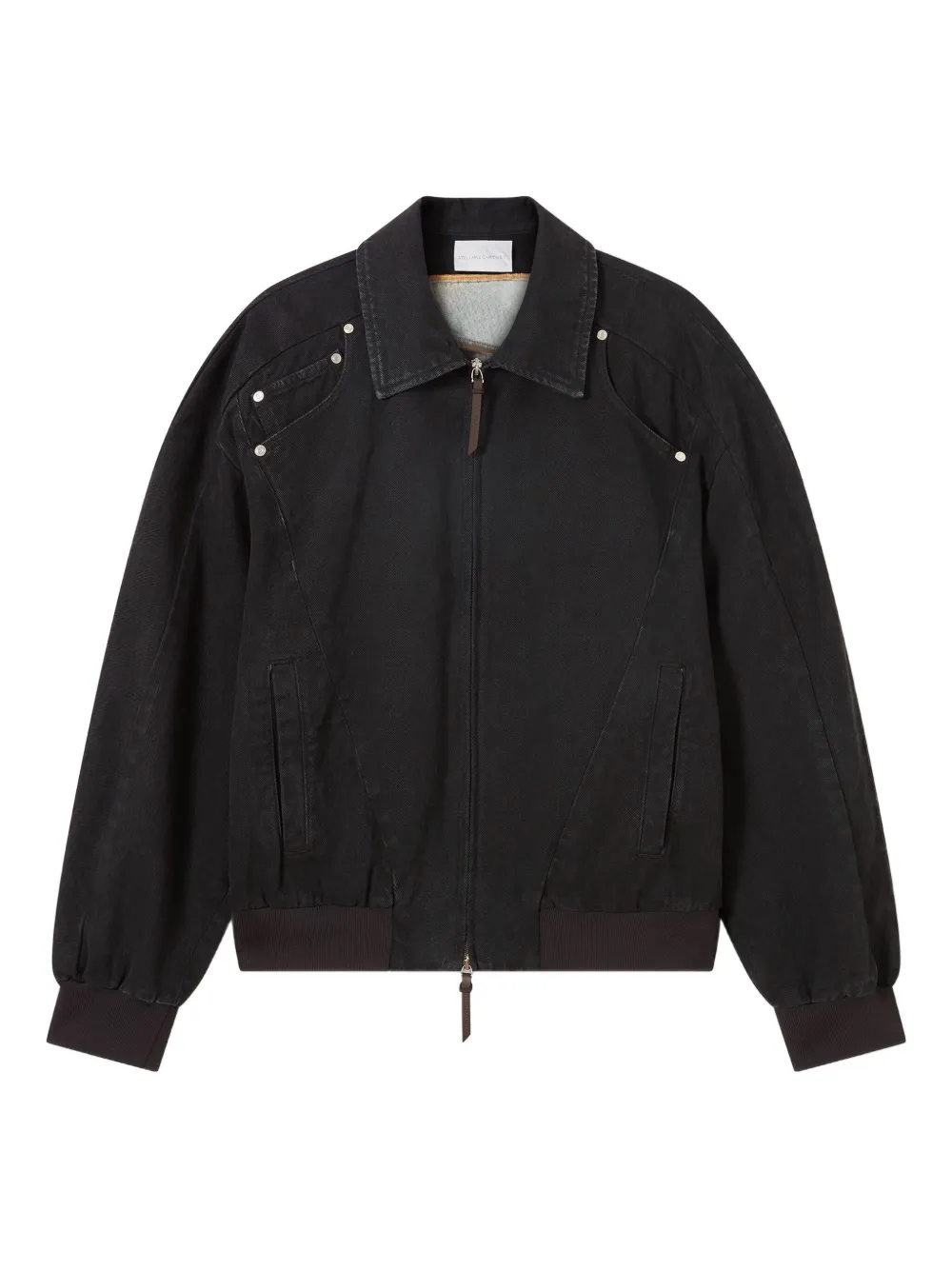 Stella McCartney Giacca con zip e dettaglio con borchie - Nero