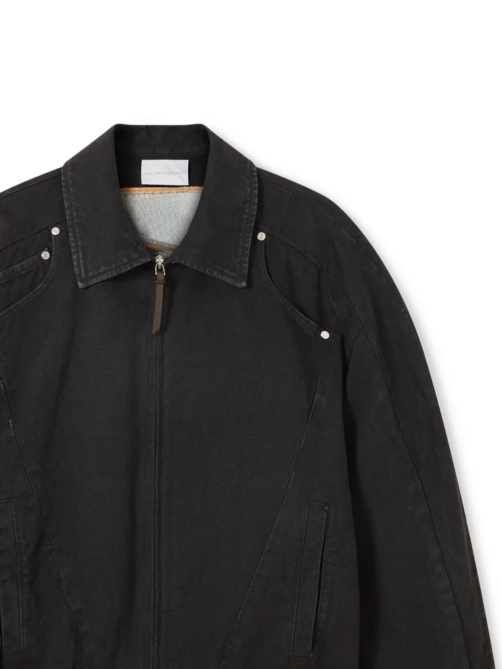 Stella McCartney Jack met ritssluiting en studs Zwart