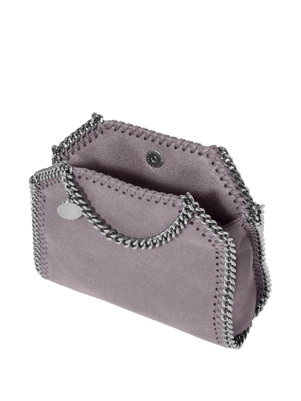 Stella Mccartney Falabella Textured Shoulder Bag In Purple