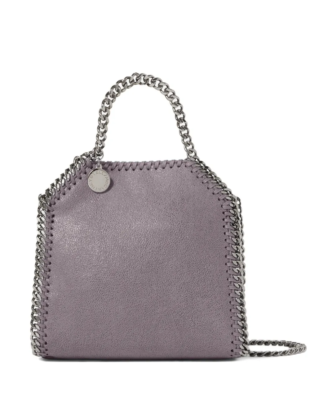 Stella Mccartney Falabella Textured Shoulder Bag In Purple