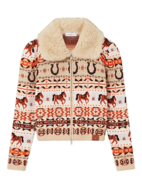 Stella McCartney chamarra con cuello texturizado