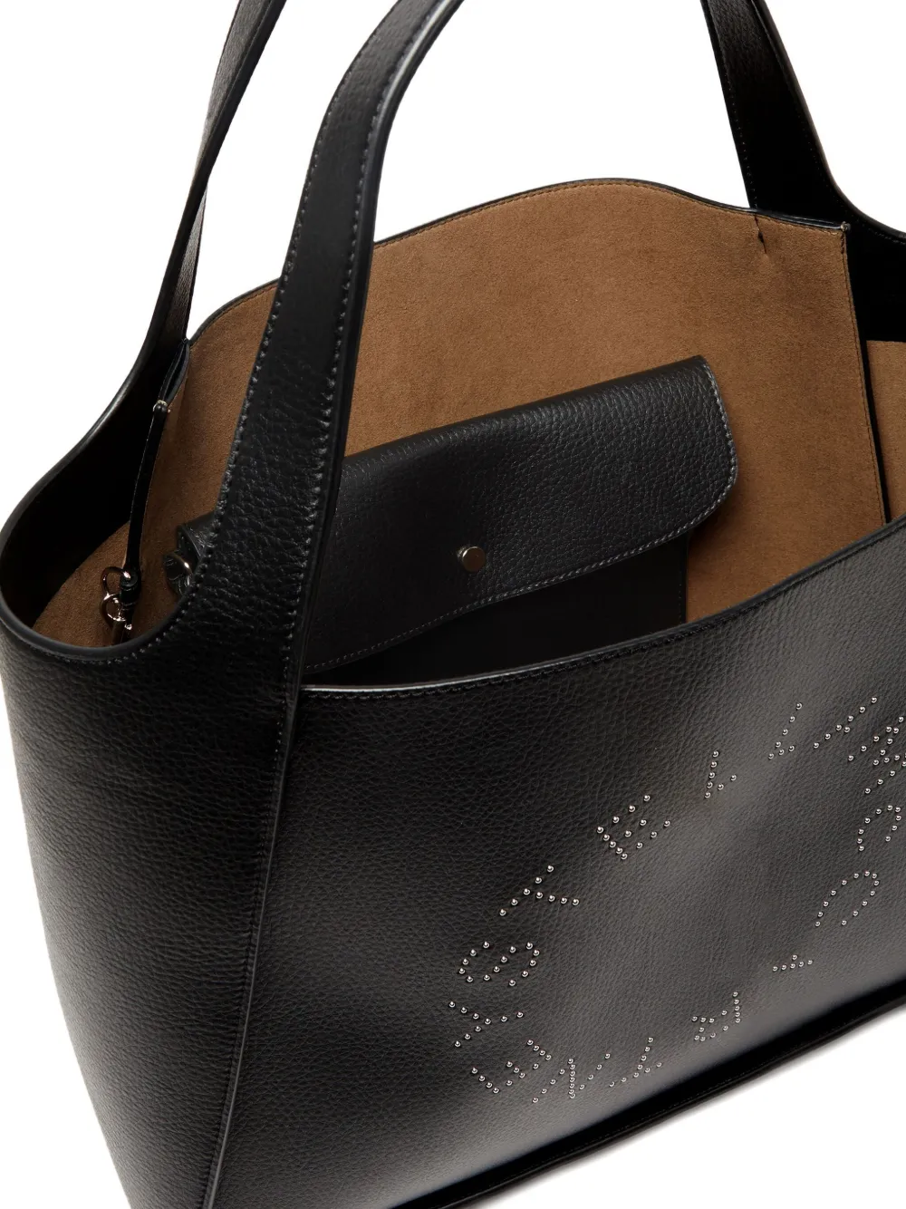 Stella McCartney Shopper met logo Zwart