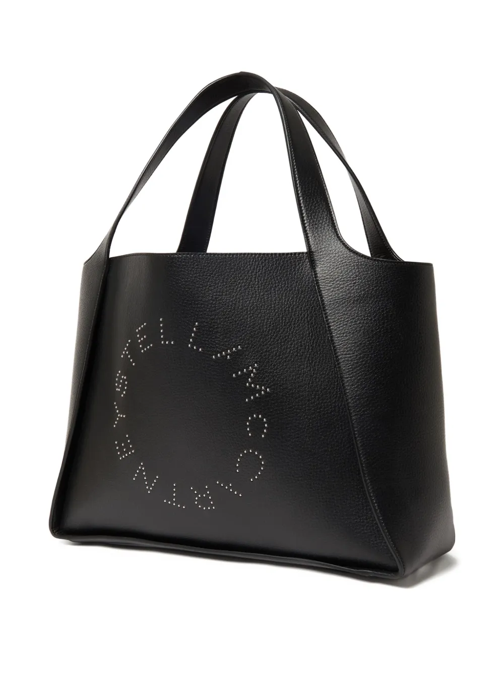 Stella McCartney Shopper met logo Zwart