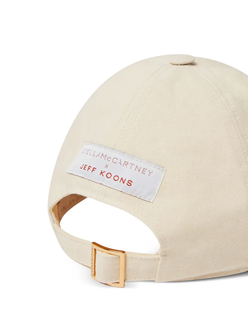Stella Mccartney Graphic-print Buckle Cap In Neutral