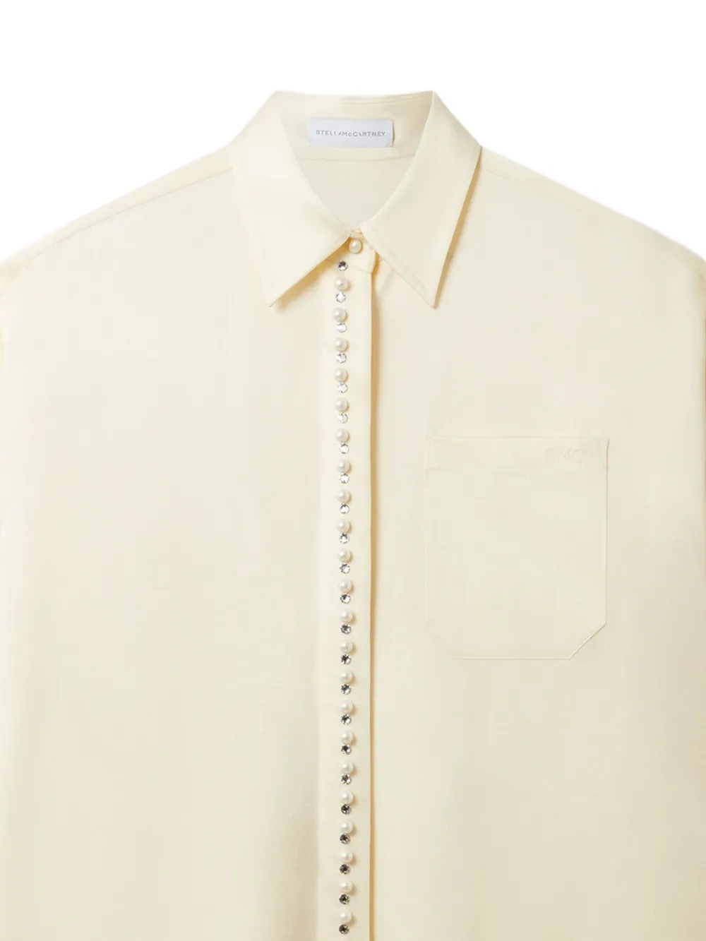 Stella McCartney Blouse met zak en studs - Beige