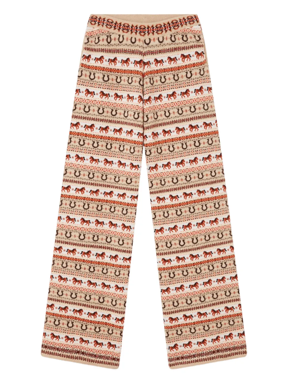 Stella Mccartney Fair Isle Patterned Trousers In Multi