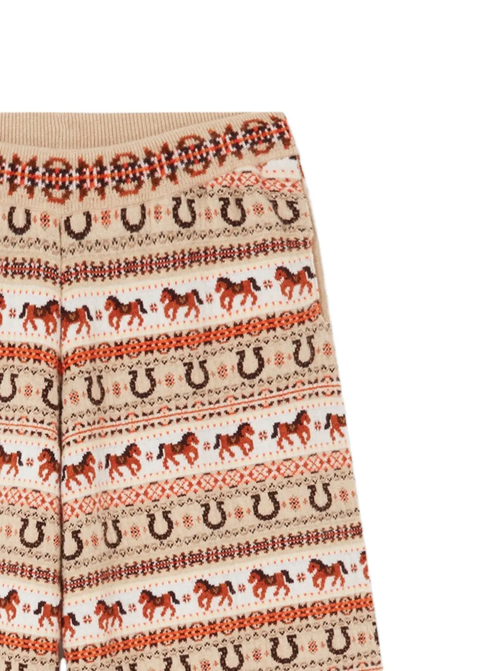 Stella McCartney Fair Isle broek met patroon - Beige