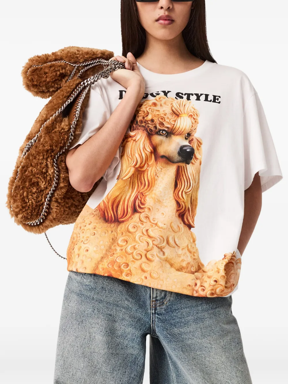 Stella McCartney T-shirt met grafische print Wit