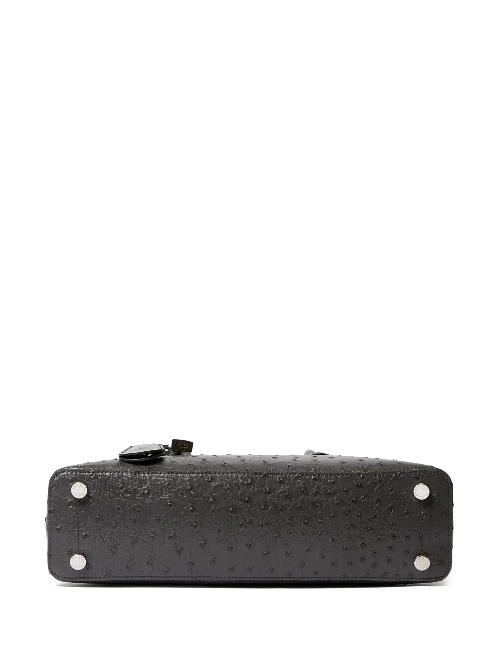 Stella McCartney Ryder schoudertas met hangslot en struisvogeleffect Grijs