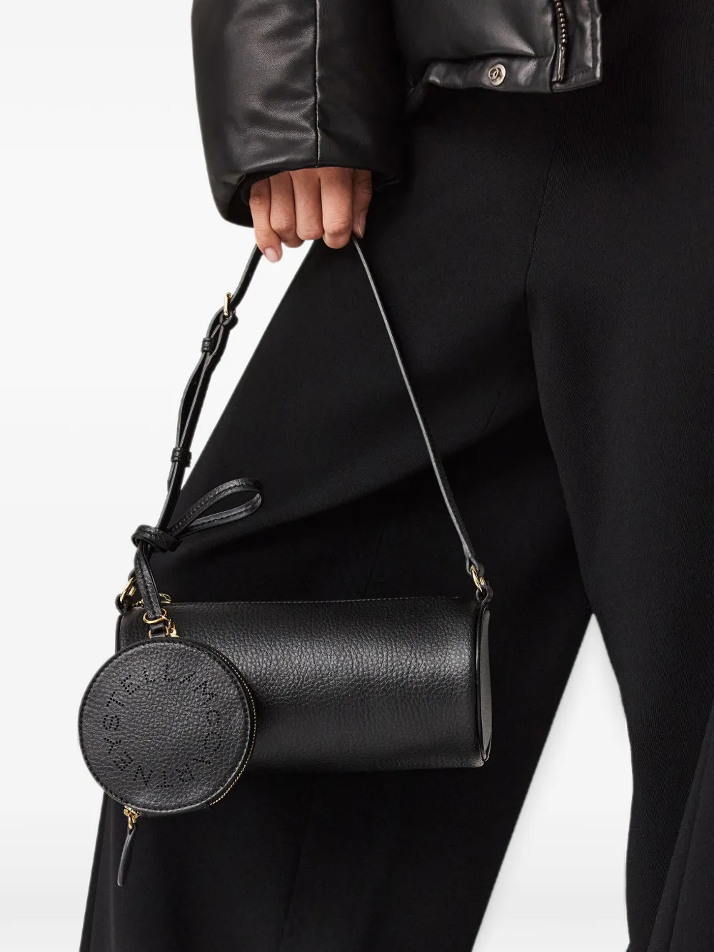 Stella McCartney Bowling schoudertas met logo Zwart