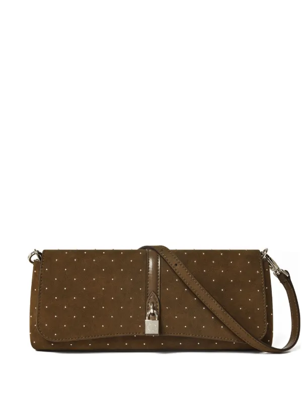 Stella McCartney Ryder Suede Pochette Shoulder Bag in Brown