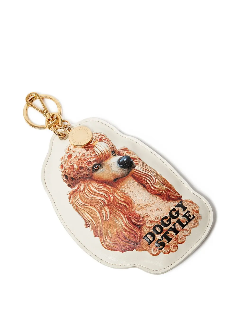 Stella Mccartney Poodle-graphic Keyring In Neutral