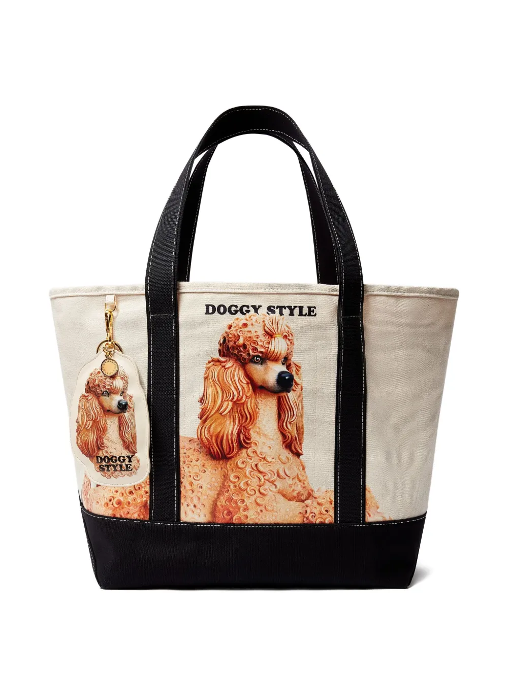 Stella Mccartney Poodle-graphic Keyring In Neutral