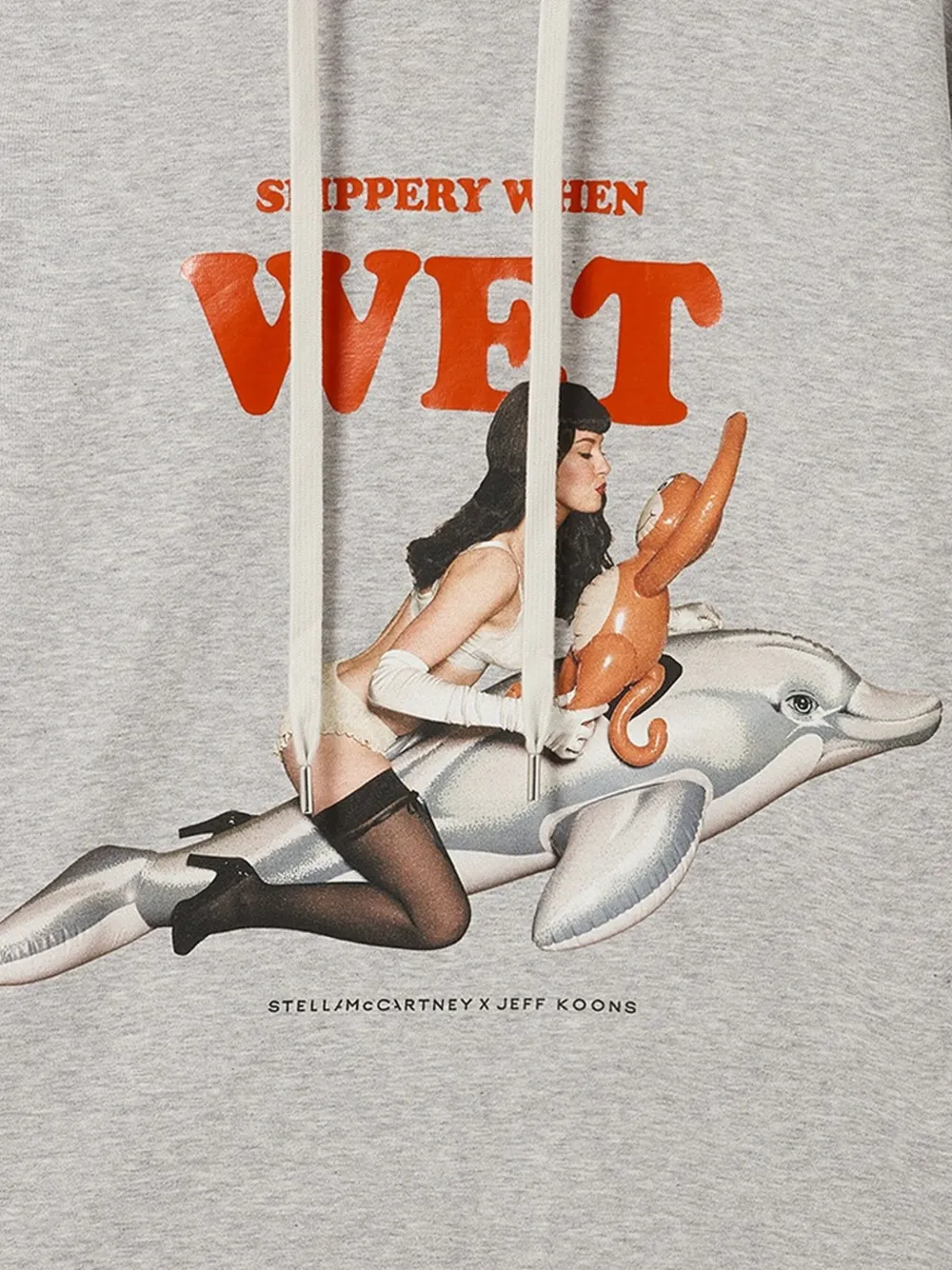Stella McCartney x Jeff Koons 'Slippery When Wet' hoodie Grijs