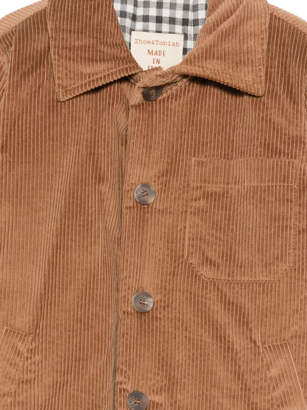 Zhoe & Tobiah Corduroy Pocket Jacket In Brown