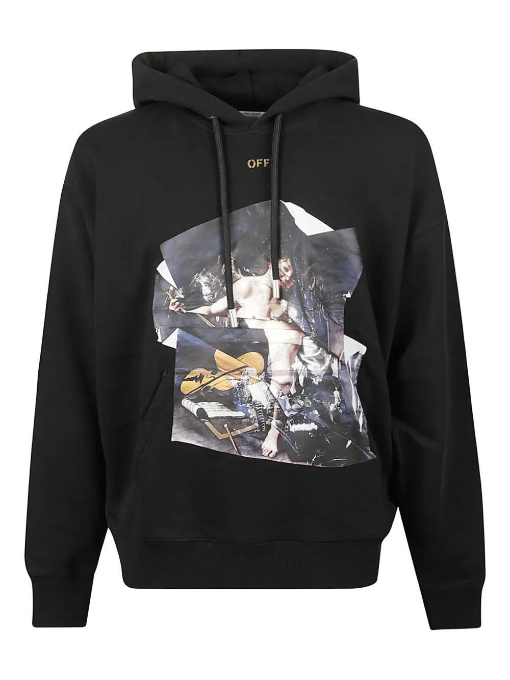 Off-White graphic-print hoodie | Black | Image 1