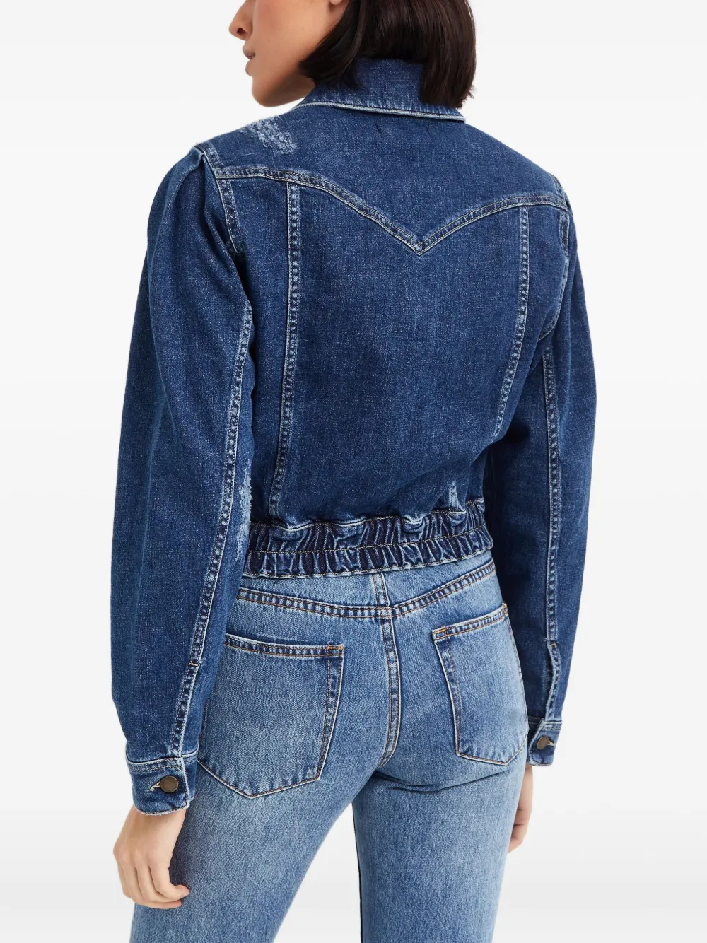 Retroféte Destiny Buttoned Denim Jacket In Blue