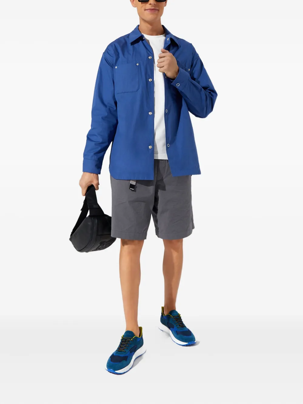 Kenzo Overhemd met geborduurd logo en zak - Blauw