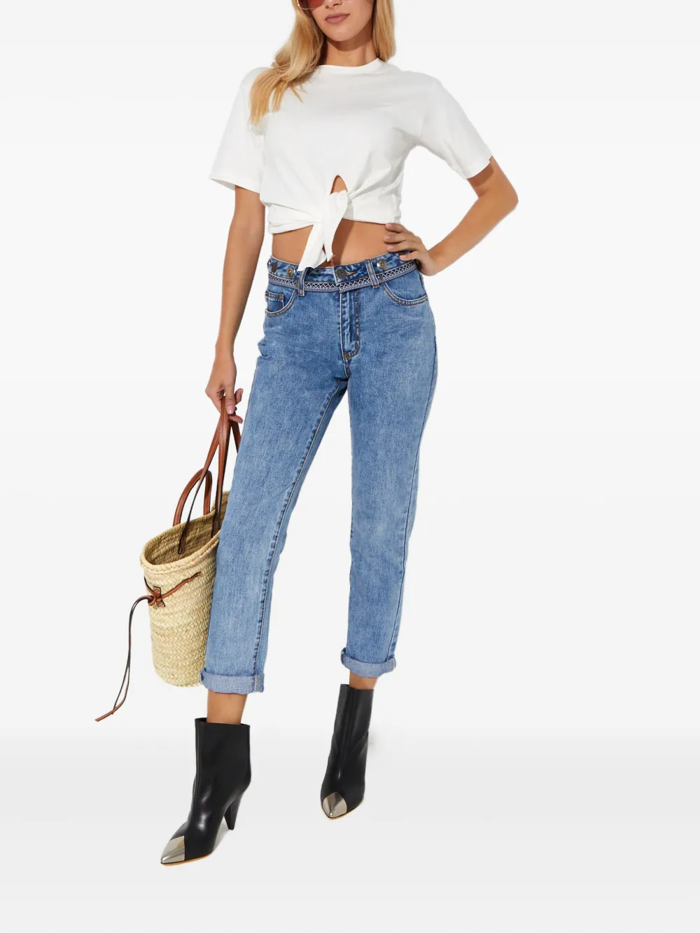 One Teaspoon Truckers coin-embellishment jeans - Blauw
