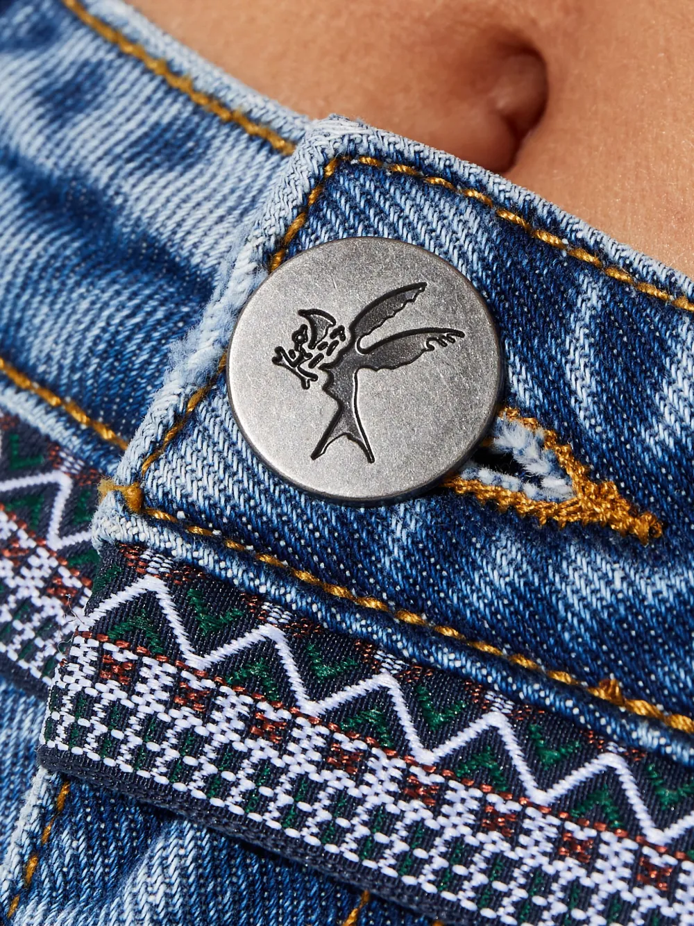 One Teaspoon Truckers Coin-embellishment Jeans In Blue