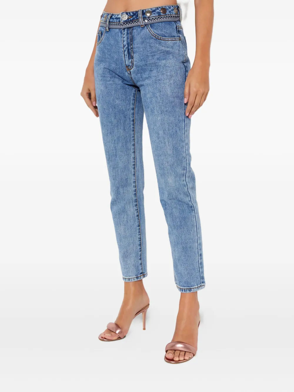 One Teaspoon Truckers Coin-embellishment Jeans In Blue