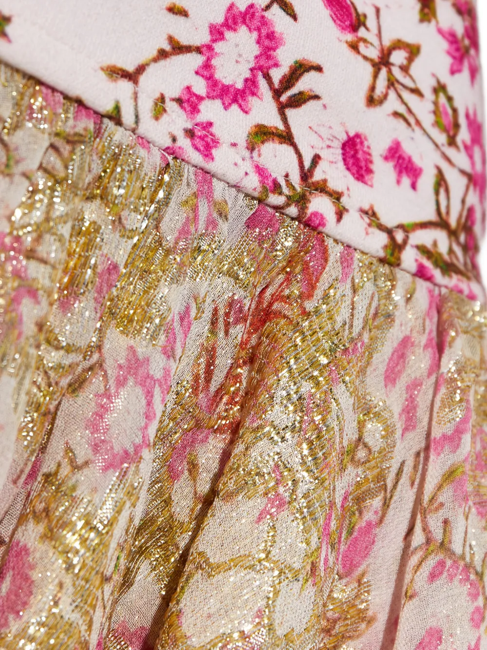 Hemant & Nandita Hera Floral-print Mini Skirt In Multi