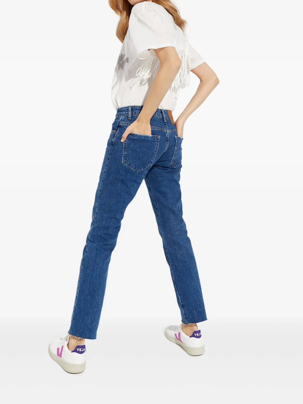 One Teaspoon Truckers gerafelde jeans Blauw