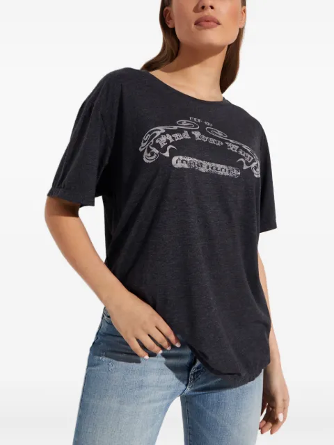One Teaspoon playera con cuello redondo