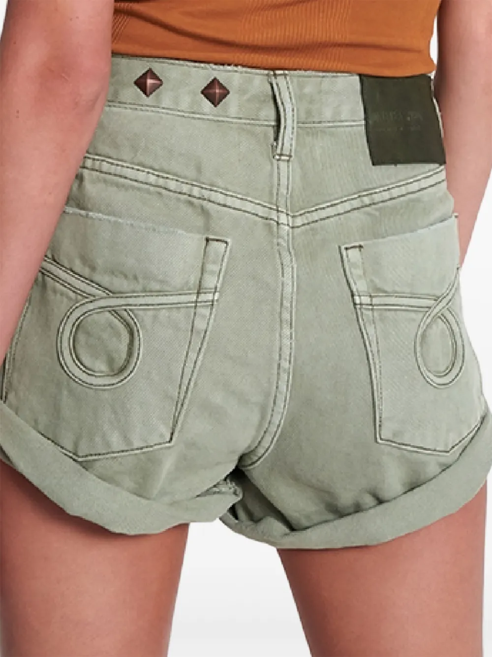  One Teaspoon Button-fastening Shorts - Green 