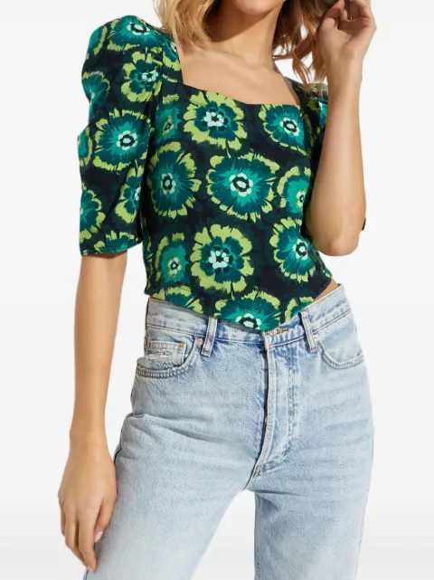 Free People top con espalda descubierta y estampado floral